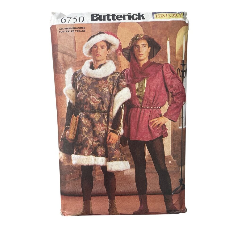 Butterick 6750 Medieval Ren Faire Costume Sewing Pattern All Sizes UNCUT
